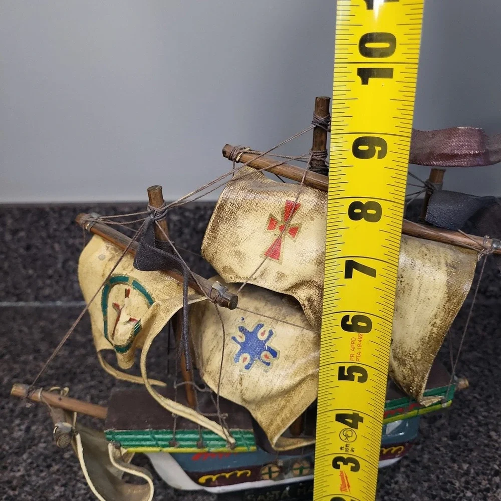 Vintage Christopher Columbus Fleet‎ Ship Set 1960's Maritime Decor Handcrafted